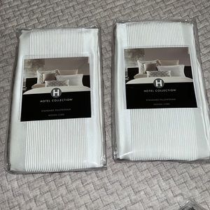 Hotel Collection woven cord standard pillow cases. New!